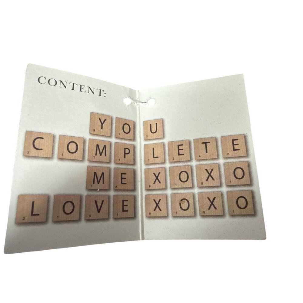 Scrabble-Inspired Wooden Tile Love Message Set W/ Bag Home Decor